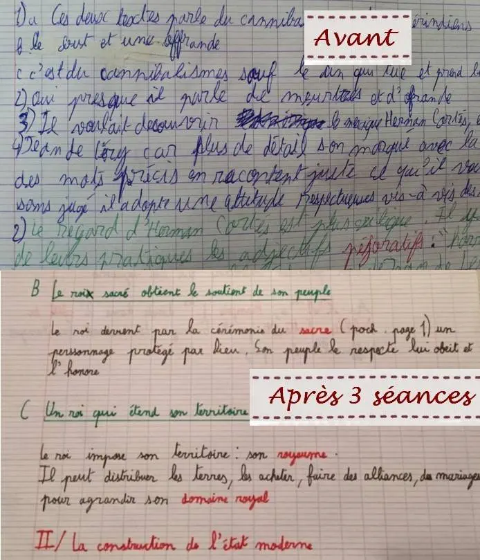 Exemple 3 avant et après rééducation